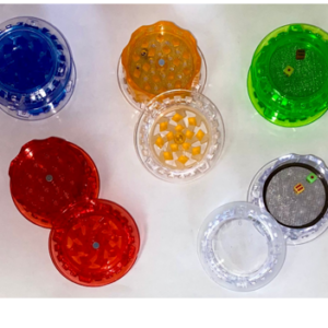 MYQ-605 Grinder acilico transparente colores dados 3 partes
