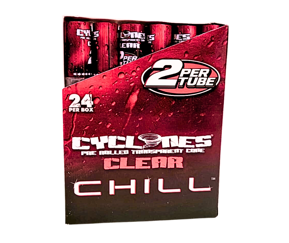 Cyclones CHILL BLUE Flavored Pre-Rolled Cones - 5 Packs (10 Cones Total) Clear Wrapper